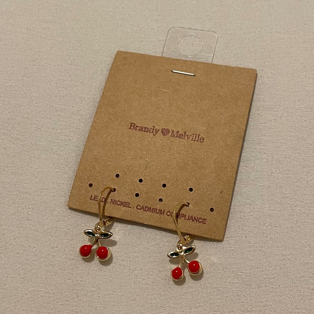 Brandy Melville cherry earrings